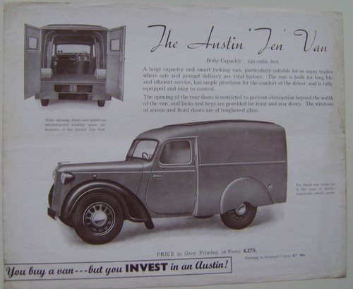 Austin ten van 1947 original - austin,