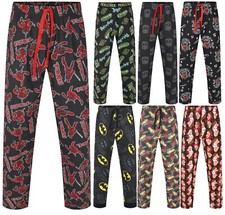 Mens Pyjama Bottoms Character Cartoon Football Lounge Pants S to 3XL New