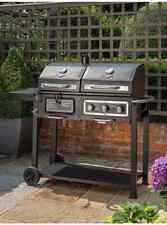 UniFlame 3 Burner Gas & Charcoal BBQ Grill Classic Dual Fuel Outdoor Cook