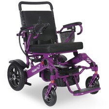 MobilityPlus+ RangerXL Lightweight Electric Wheelchair Purple | 160kg Load, 4mph