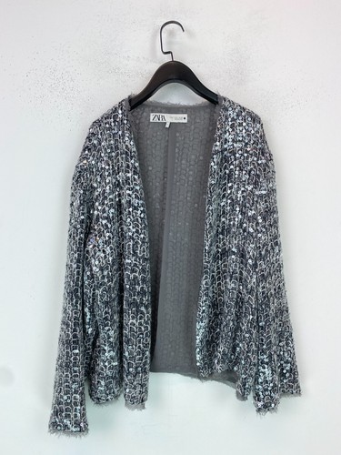 Zara silver sequin embellished - zara,