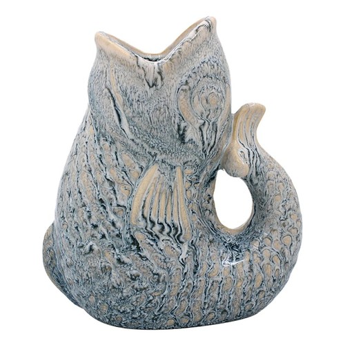 Ceramic fish gurgle jug vase - fish,