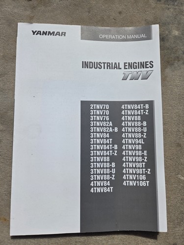 Yanmar operation manual - yanmar,