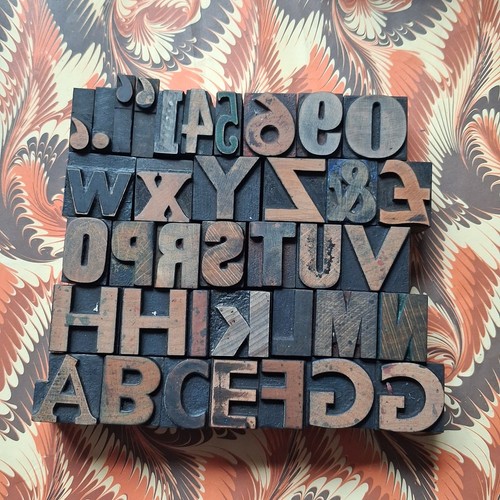 Vintage wooden letterpress - vintage,