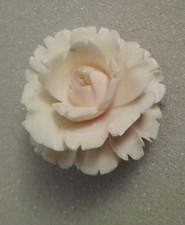 Carved Rose Brooch Pin