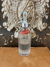 Miniature Antique Seltzer Bottle -Very Rare English Curiosity w/ Stainless Spout