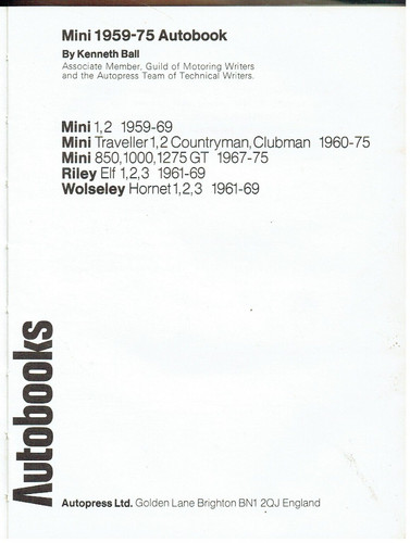 Mini 850 1000 1275gt clubman - 1000,