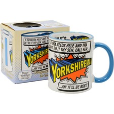 Yorkshireman Mug. Yorkshire Superman Super Hero Coffee Tea Cup Gift for Him
