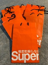 BUNDLE JOB LOT 8 NEW SUPERDRY ORANGE GIFT WRAP BAG BIRTHDAY CELEBRATION 14 X 9"
