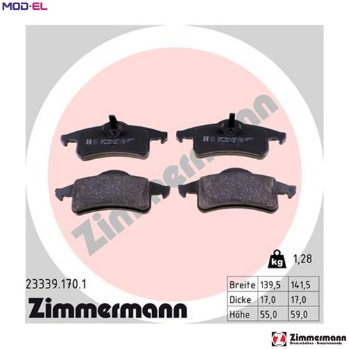 Brake pad set disc - set,