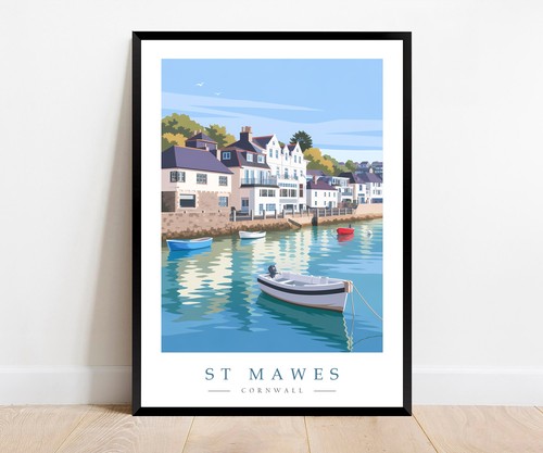 Mawes travel poster print - st,