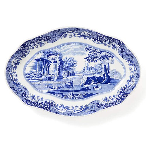 Spode blue italian - italian, fluted