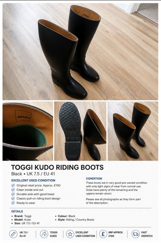 Toggi kudo riding bootsblack - toggi,