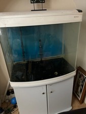 Bow Fronted 198l Fish Tank with LED Lighting and External Filter.