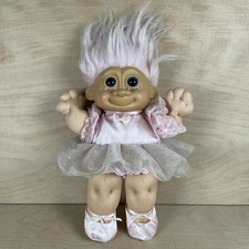 Vintage Ballerina Troll Soft Body Toy Russ Berrie 12” 90s Plush Doll