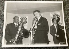 BEN WEBSTER/BRUCE TURNER/RICK LAIRD?-ORIG UK 1960s PHOTOGRAPH-B&W 84mm x 112mm
