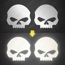 2 REFLECTIVE Stickers Skull