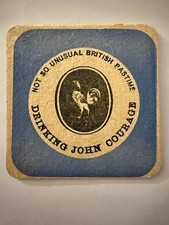 2 x Courage “Drinking John Courage”  Beer Mat - Pea Pushing.