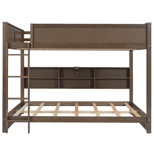 Bunk bed wood color - bunk, -wood