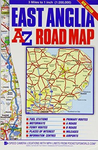 East anglia road map - east,