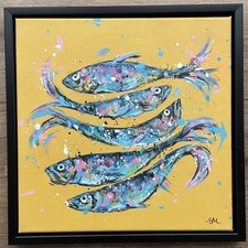 Fish on yellow Acrylic