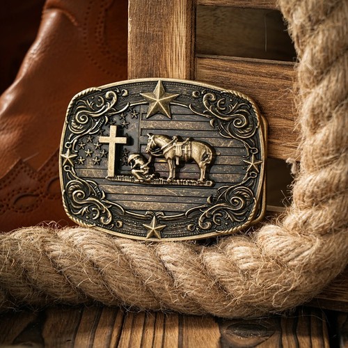 Western belt buckle metal - western,
