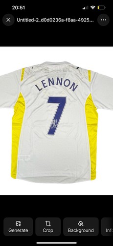 Aaron lennon signed retro - lennon,