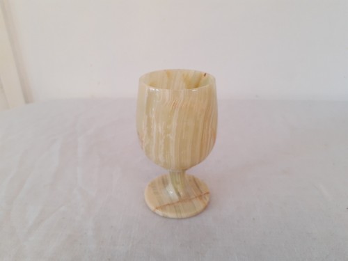 Onyx stone cup goblet - onyx, natural