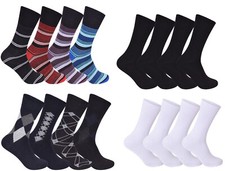 12 Pairs Mens Non Elastic Diabetic Socks Loose Soft Grip To  Adults UK 6-11