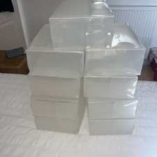 Clear Plastic Shoe Storage Boxes Set Of 9