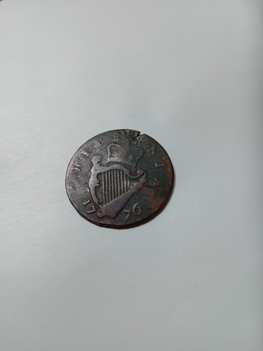 1776 hibernia half penny coin - penny,
