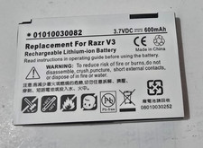 New Motorola RAZR V3 V3c V3X V3i PEBL V6 Battery 600mAh