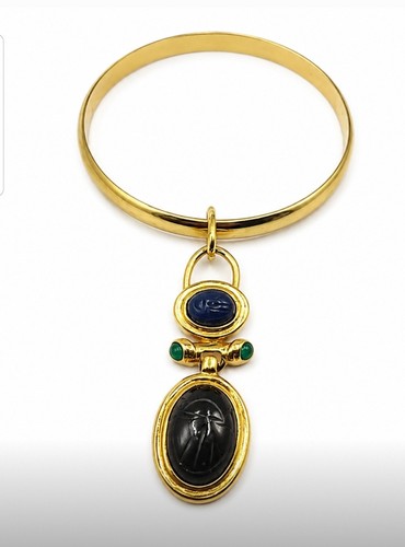 Vintage unsigned scarab gold - scarab,