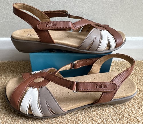 Hotter flare tan - mix, leather