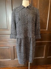 Chicos 2/L Black White Crinkle