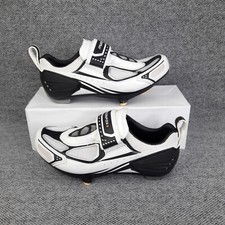 MuddyFox Womens Cycling Shoes UK 6 White Black TRI100 Breathable Bike EUR 39.5
