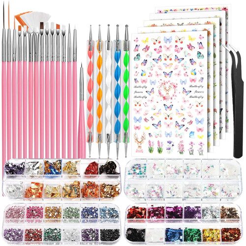 Nail art brushes set - brushes, set,