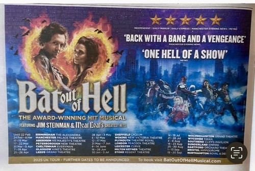 Bat out hell musical advert - out,