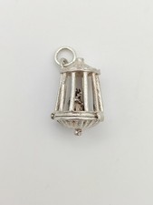 Vintage 925 Sterling Silver Nuvo Monkey In A Cage Charm Pendant 