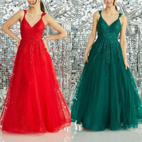 Ball gown glitter tulle - gown,
