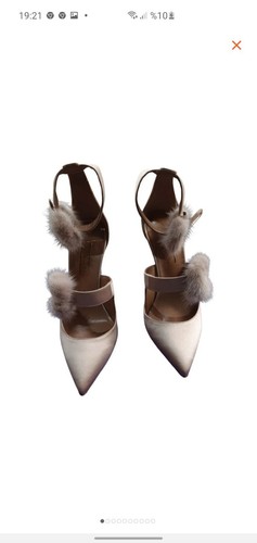 Aquazzura mink fur satin - mink,