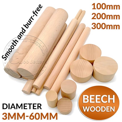 Beech wood dowels smooth - beech,