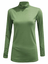 WOMENS POLO NECK TOP STRETCH