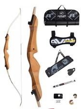 Core Wooden Recurve Adult Bow Package. 66”  LH 24lb, NEW, Free P&P. Left Handed