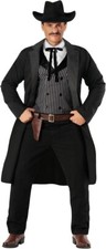 Men`s Cowboy Costume Adult Wild West Western Sheriff Gunslinger Fancy Dress