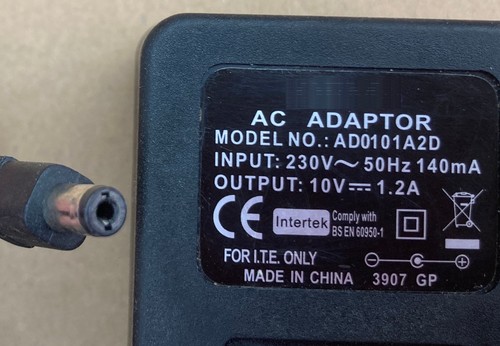 Sega mega drive - 10v, 1.2a