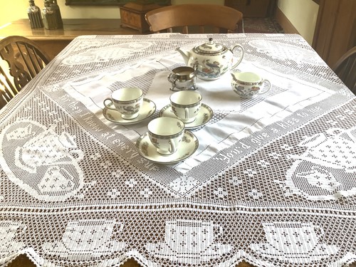 Unique vintage white linen - unique,
