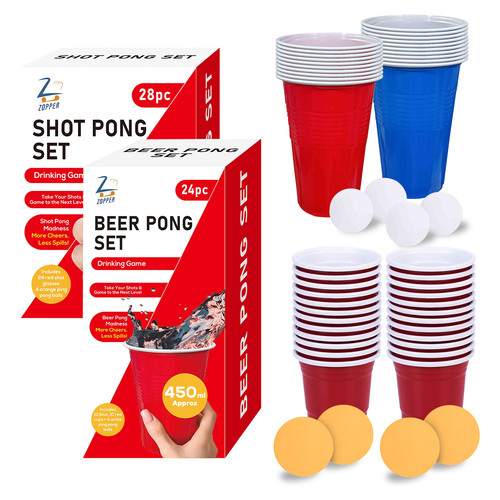 Beer pong set 28 shot - -,