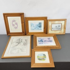 Wooden Photo / Picture Frame Bundle 6 Large Pine Frames Various Sizes Decorative