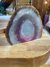 Beautiful Large pink and blue Agate crystal, bookend, decoration and display